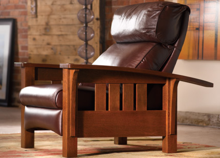 stickley bow arm morris bustle reclining